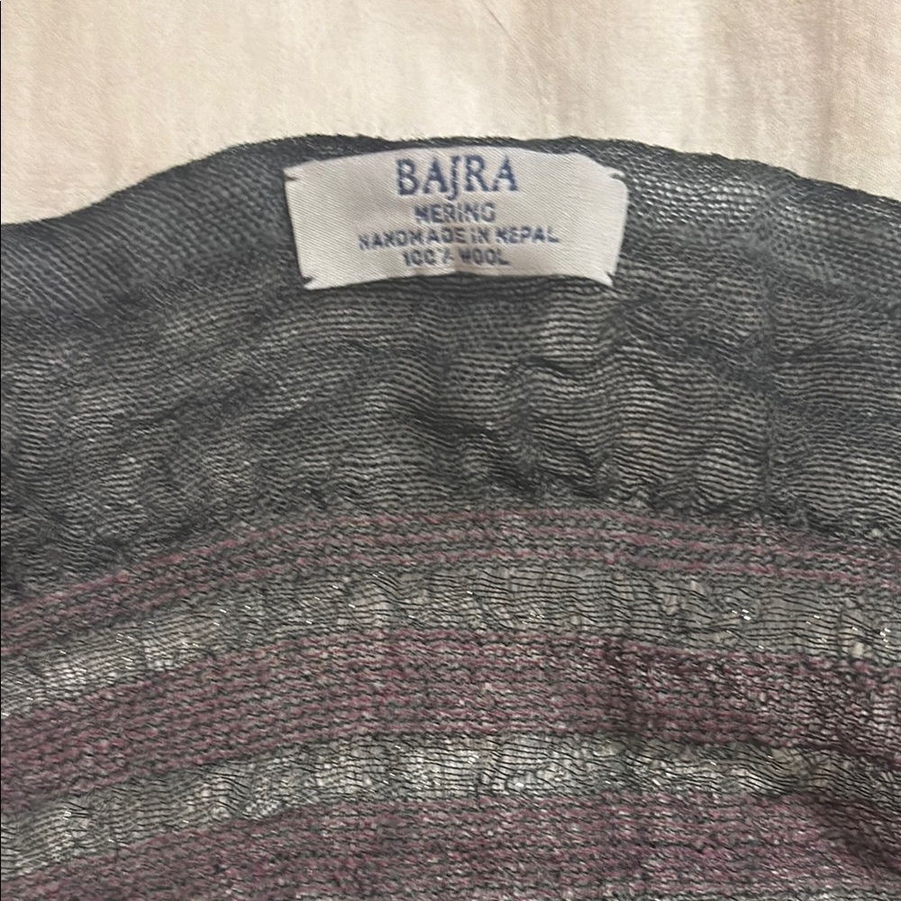 Bajra handmade lambswool scarf.  88” long by 50” wide